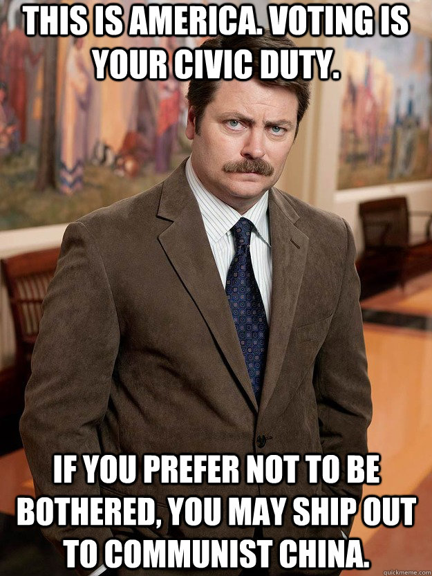 vote Ron Swanson