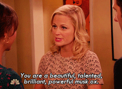 Leslie Knope compliment musk ox