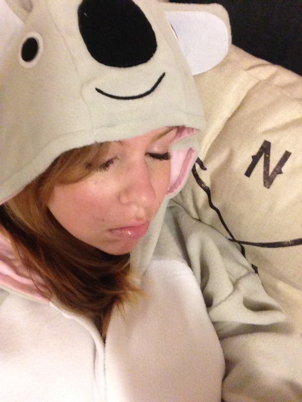 sleep koala onesie Tracy Lynn Combs