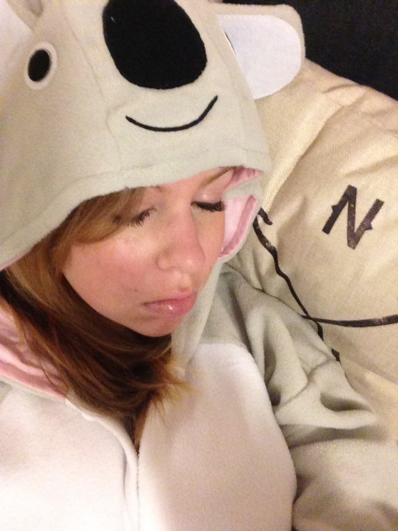 sleep koala onesie Tracy Lynn Combs